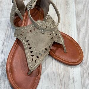 Report Taupe and Brown Sandals